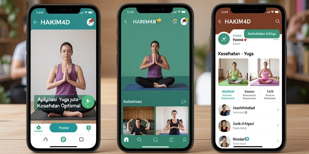 Tampilan antarmuka HAKIM4D dengan fokus pada latihan Yoga.