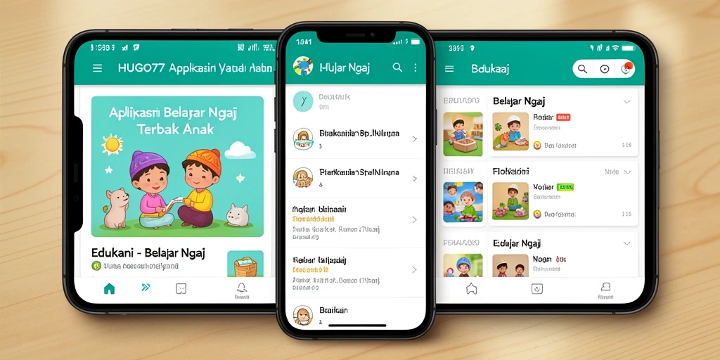 Antarmuka pengguna HUGO77 yang interaktif untuk belajar ngaji.