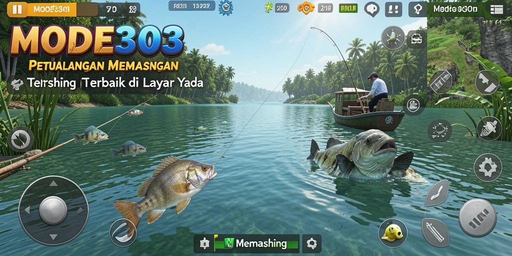 Tampilan antarmuka game Memancing MODE303 yang menarik dan user-friendly.