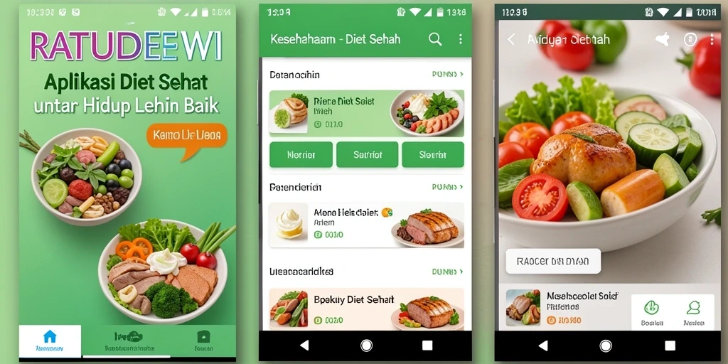 Antarmuka aplikasi RATUDEWI yang sederhana dan informatif.