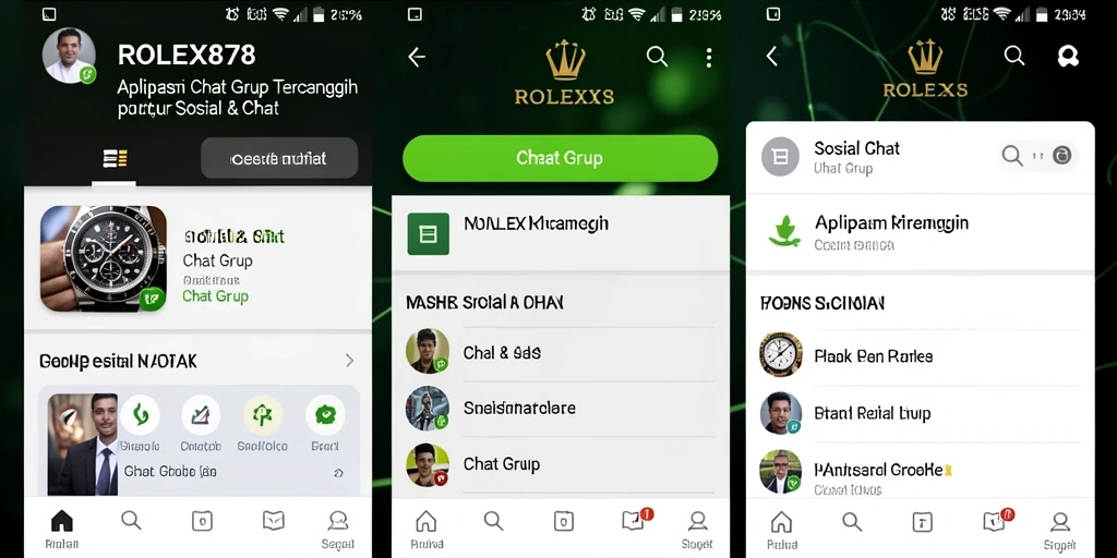 Antarmuka ROLEX878 yang intuitif dan menarik untuk Chat Grup.