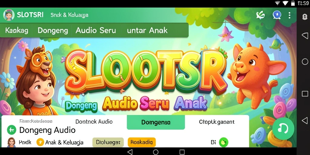 Tampilan antarmuka SLOTSRI yang ramah anak dan sederhana.