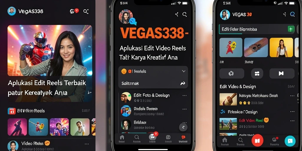 Tampilan antarmuka VEGAS338 yang menarik dan intuitif untuk Edit Video Reels.